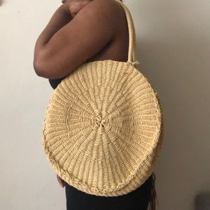 Circle straw bag